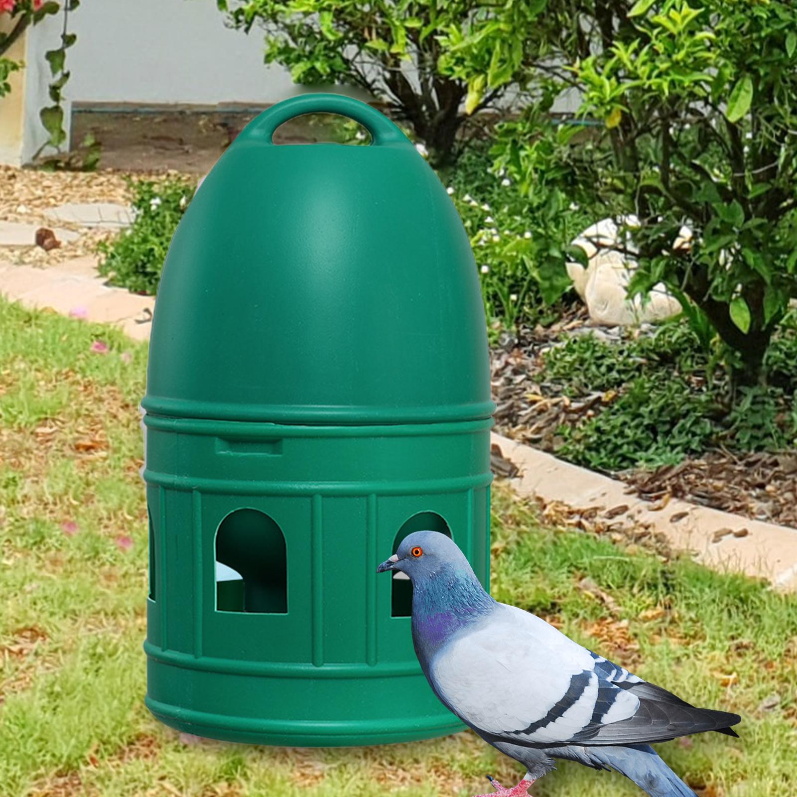 Pigeon Bird Water Dispenser with Top Handle 10L Capacity Drinker Quail Waterer Automatic Feeders Dove Drinker Feeding